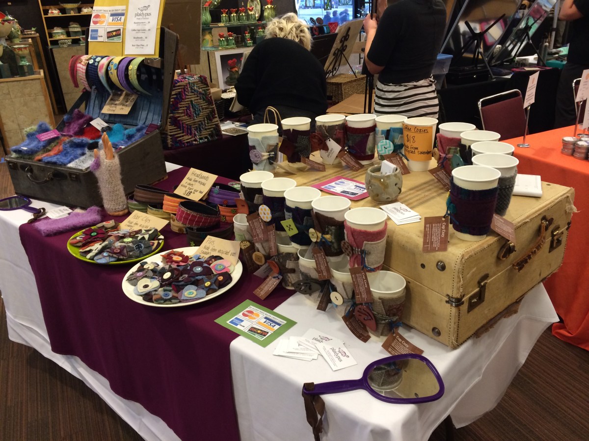 Plaidypus craft fair gift show booth table